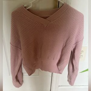 Ribbed V-Neck Sweater